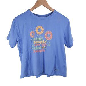 Life Is Good "Kind People Are My Kind Of People" Blue T-Shirt Size S‎ READ